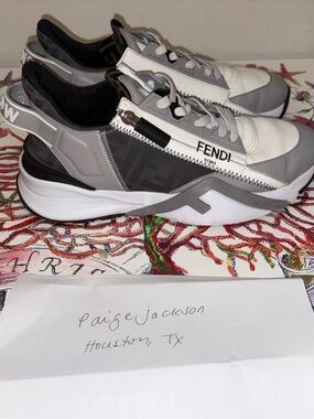 Fendi Flow Leather Sneakers